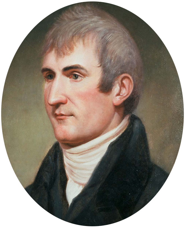 A portrait of Meriwether Lewis in profile painted by Charles Wilson Peale